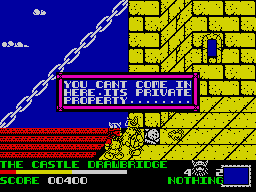 Spike in Transylvania screenshot 3 for ZX Spectrum